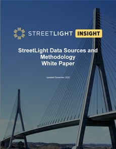 Cover of StreetLight Data Sources and Methodology White Paper - Dec 2022