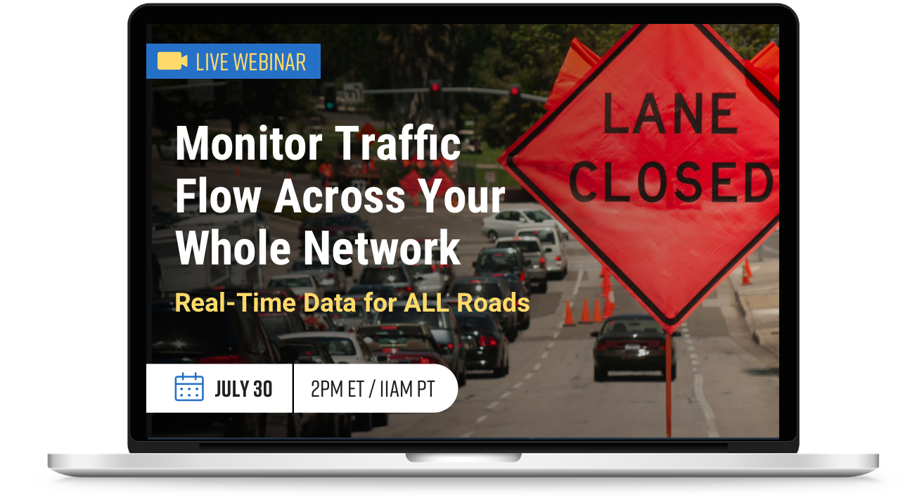 Monitor Real-Time Traffic Flow webinar laptop image